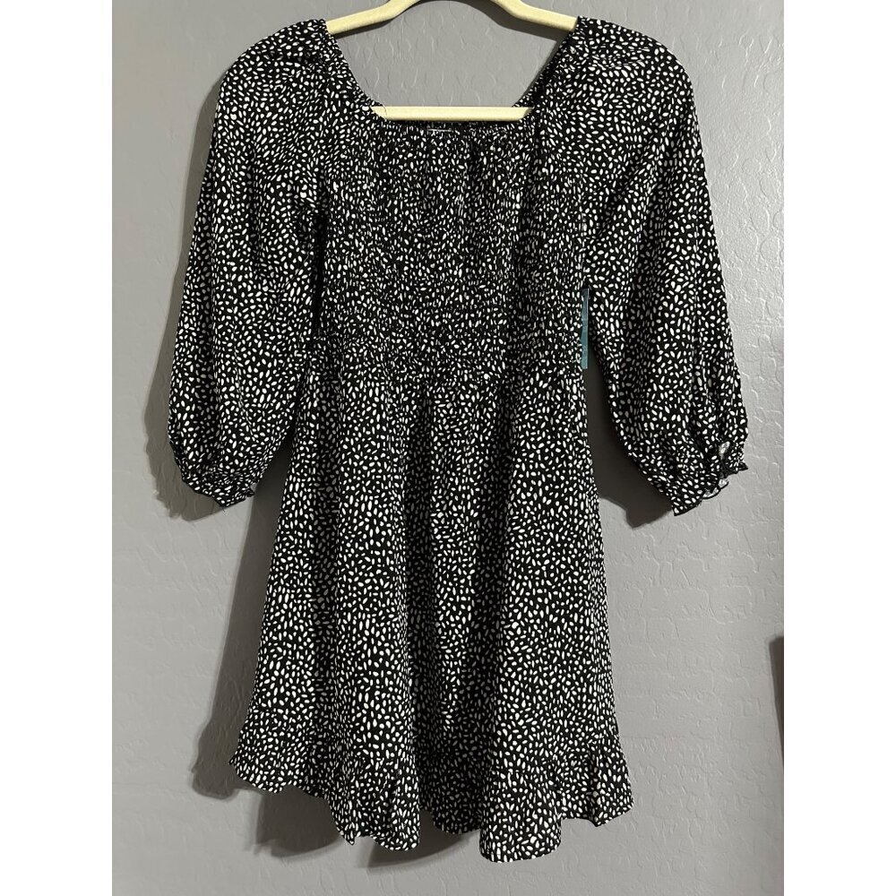 Market & Spruce Girls Smocked Puff Long Sleeve Dress Size 10 NWT